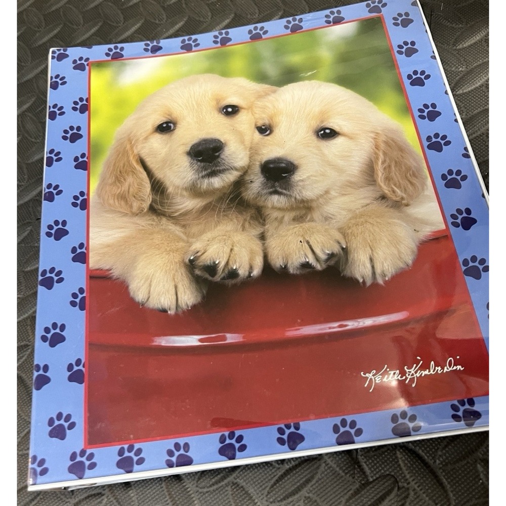 Keith Kimberlin Binder  1" 3 RIng Golden Retriever Notebook Puppies Class‎ Act